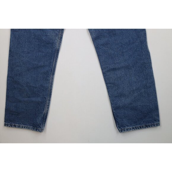 Vtg Y2K Carhartt Mens 32x32 Distressed Heavy Flannel Lined Straight Leg Jeans - Picture 13 of 16